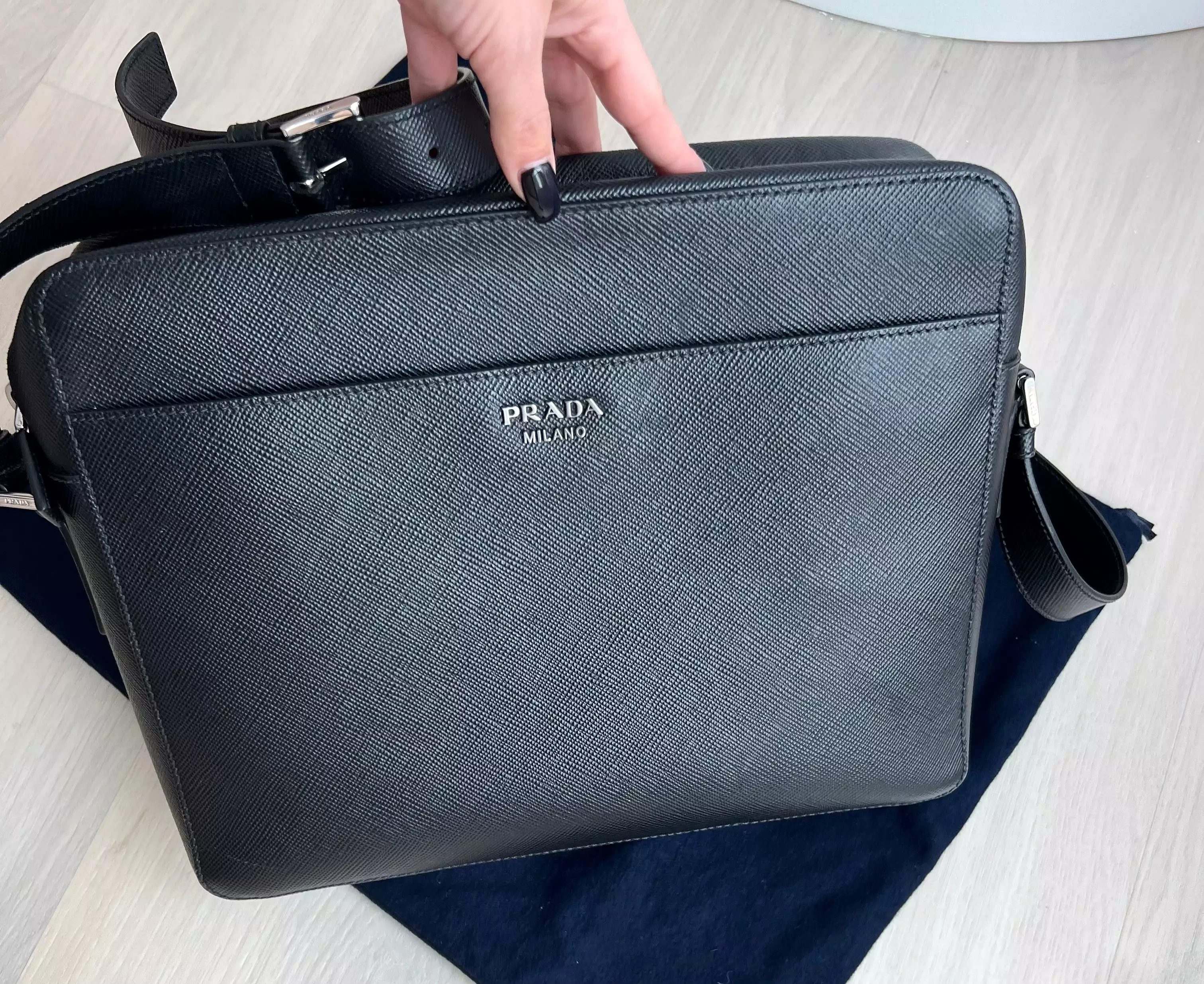 Prada Saffiano Leather Messenger Bag