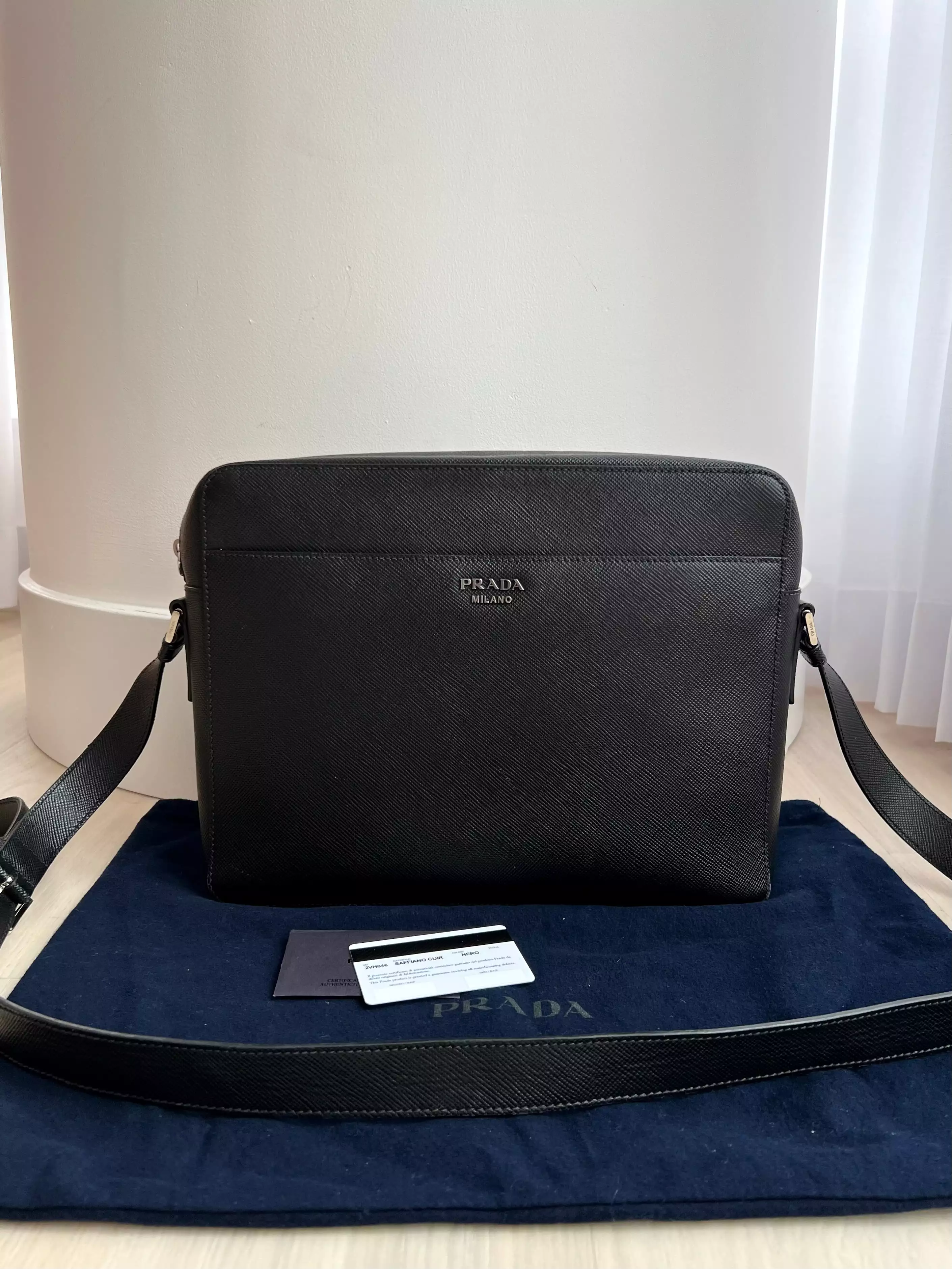 Prada Saffiano Leather Messenger Bag