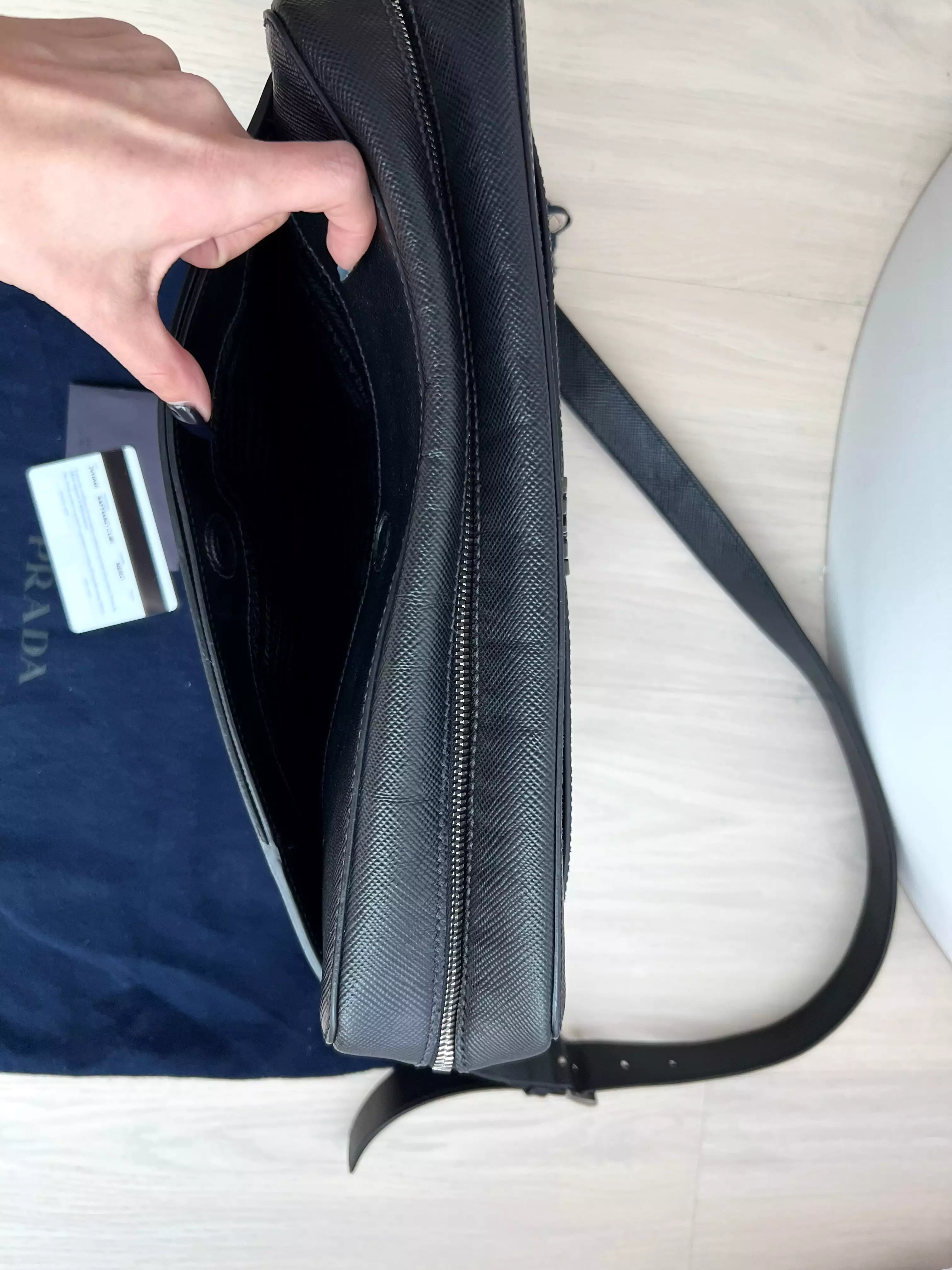 Prada Saffiano Leather Messenger Bag