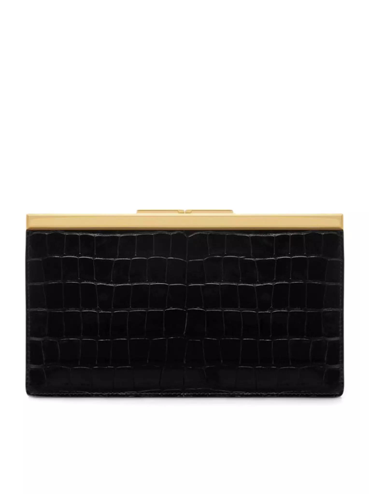 PRINTED CROC LEATHER LUX CLUTCH