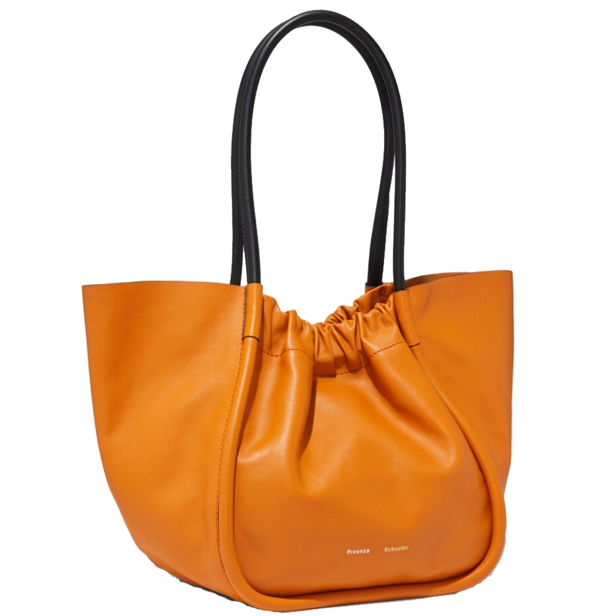 PS Ruched Tote Large Calf, Ocra