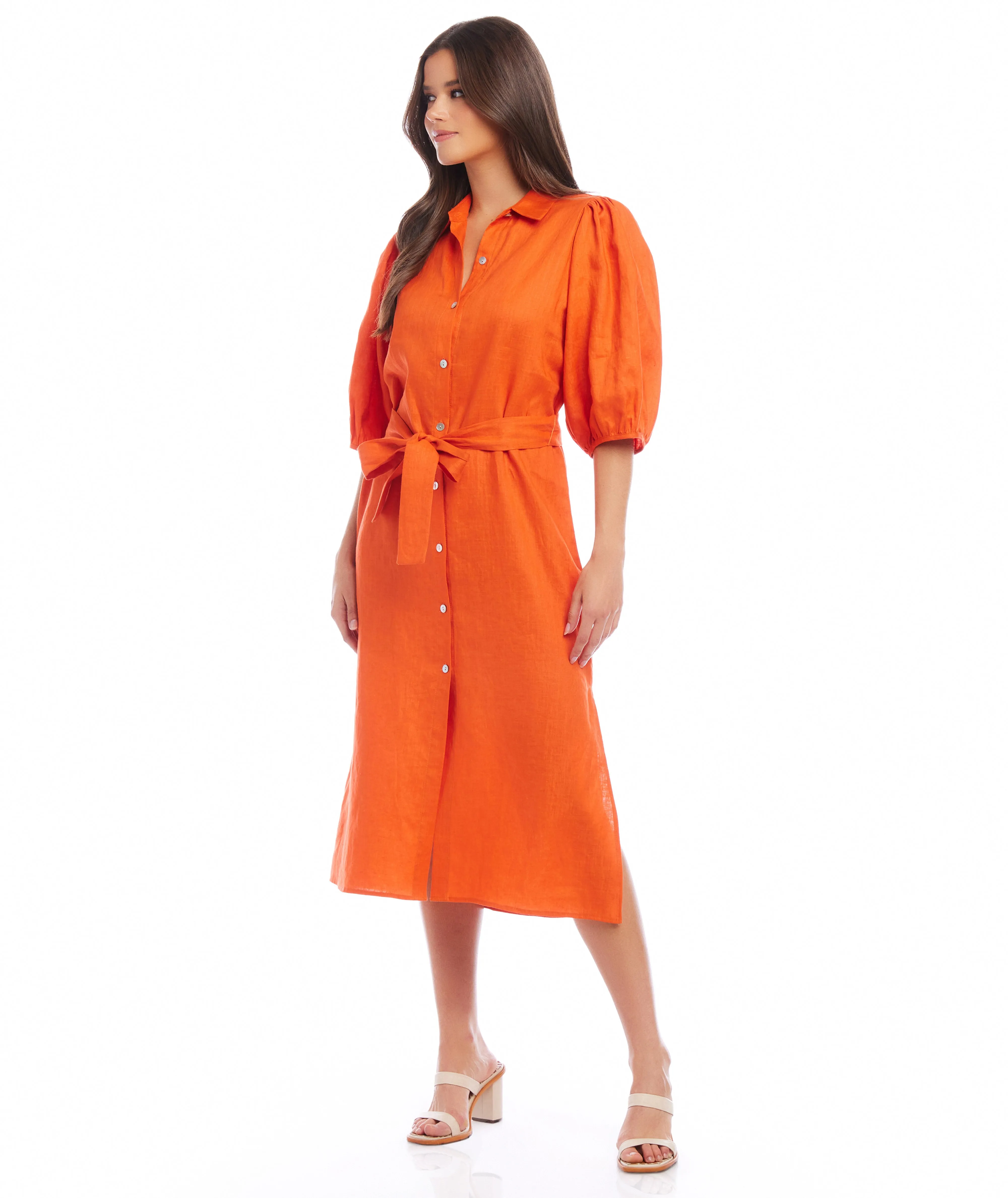 Puff Sleeve Shirtdress