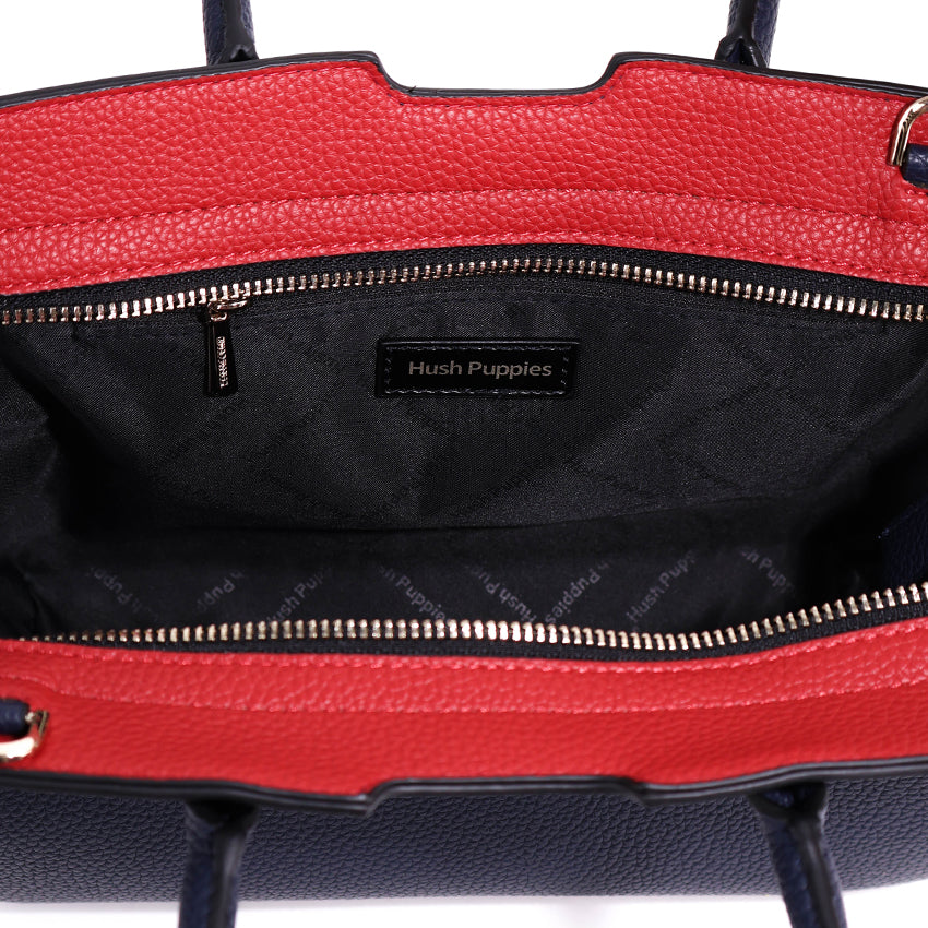 Rainie Satchel (M) Women's Bag - Navy/Red