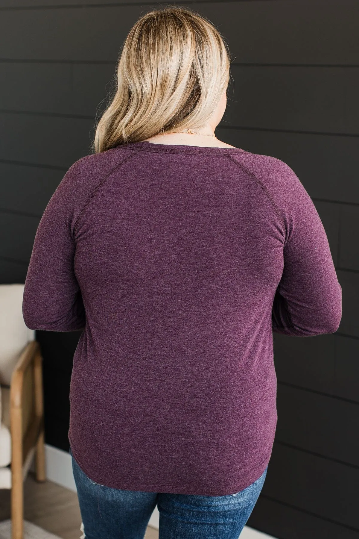 Right Next To You Knit Top- Plum