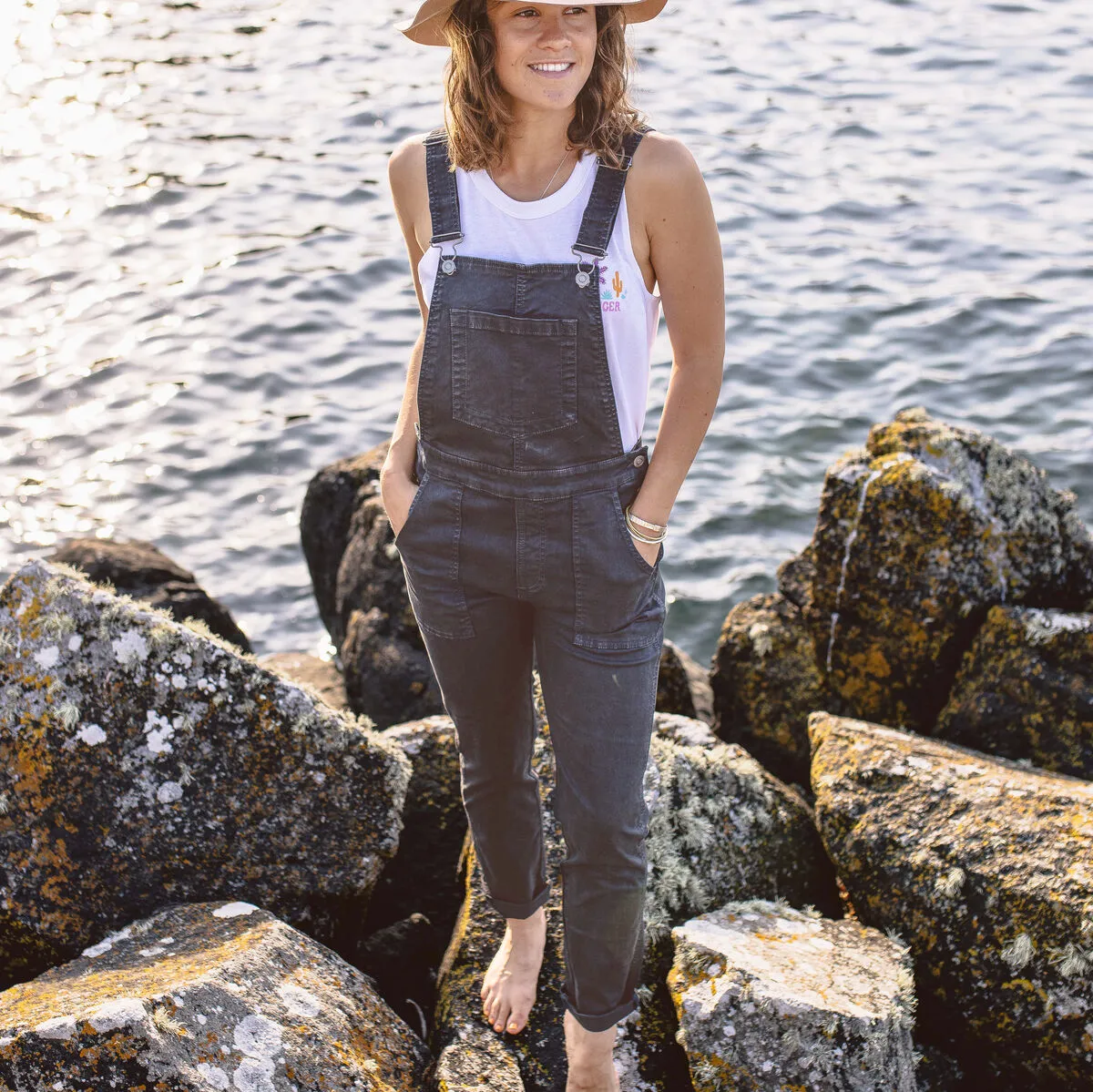 Roamist Dungarees - Faded Black