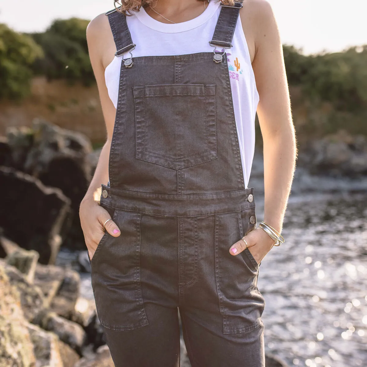 Roamist Dungarees - Faded Black