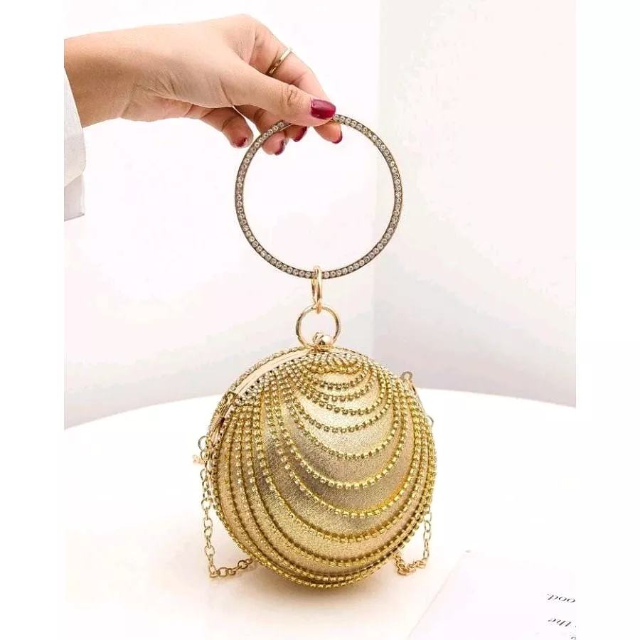 Round Classy Clutch Handbag