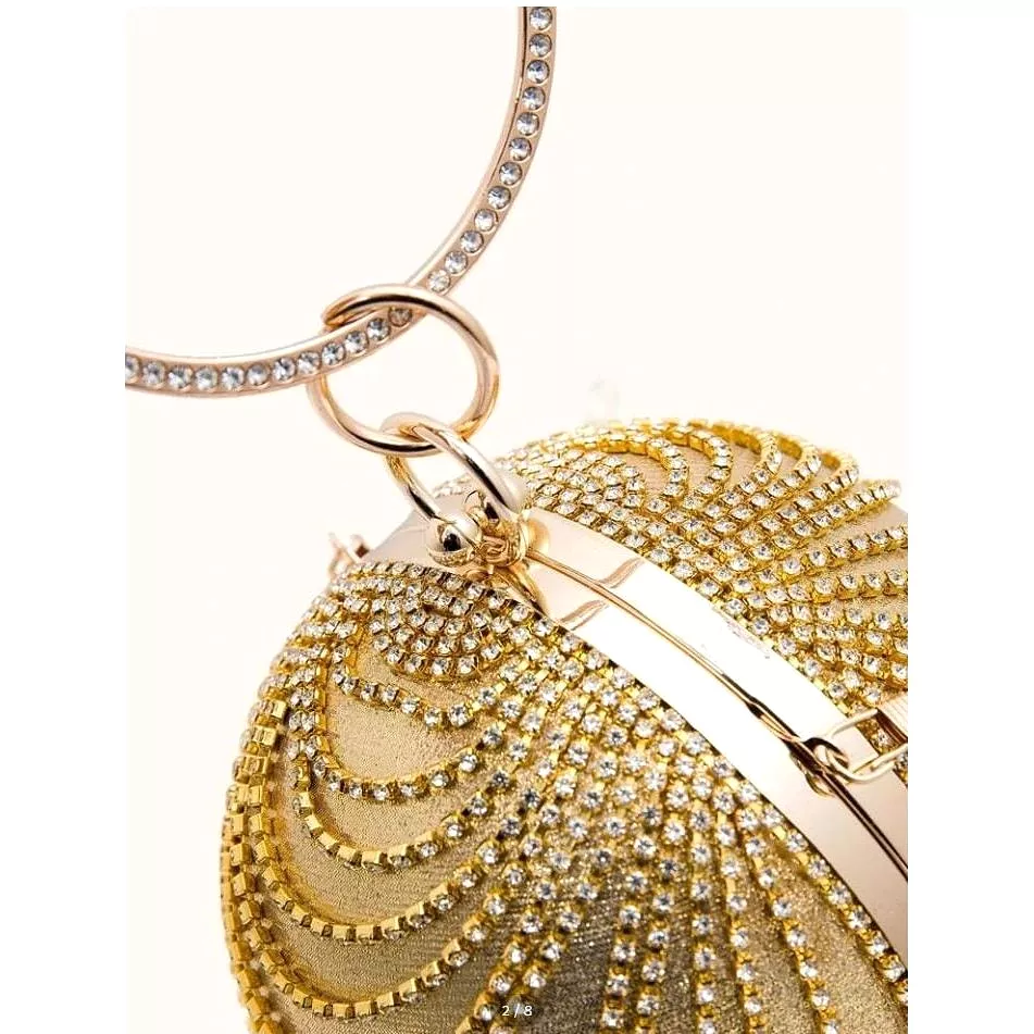 Round Classy Clutch Handbag