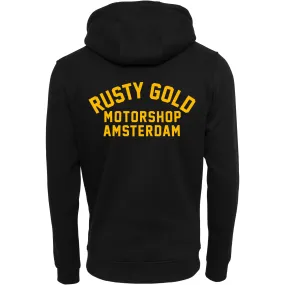 Rusty Race Hoodie Black & Gold