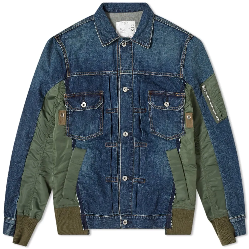 Sacai Denim MA-1 JacketBlue