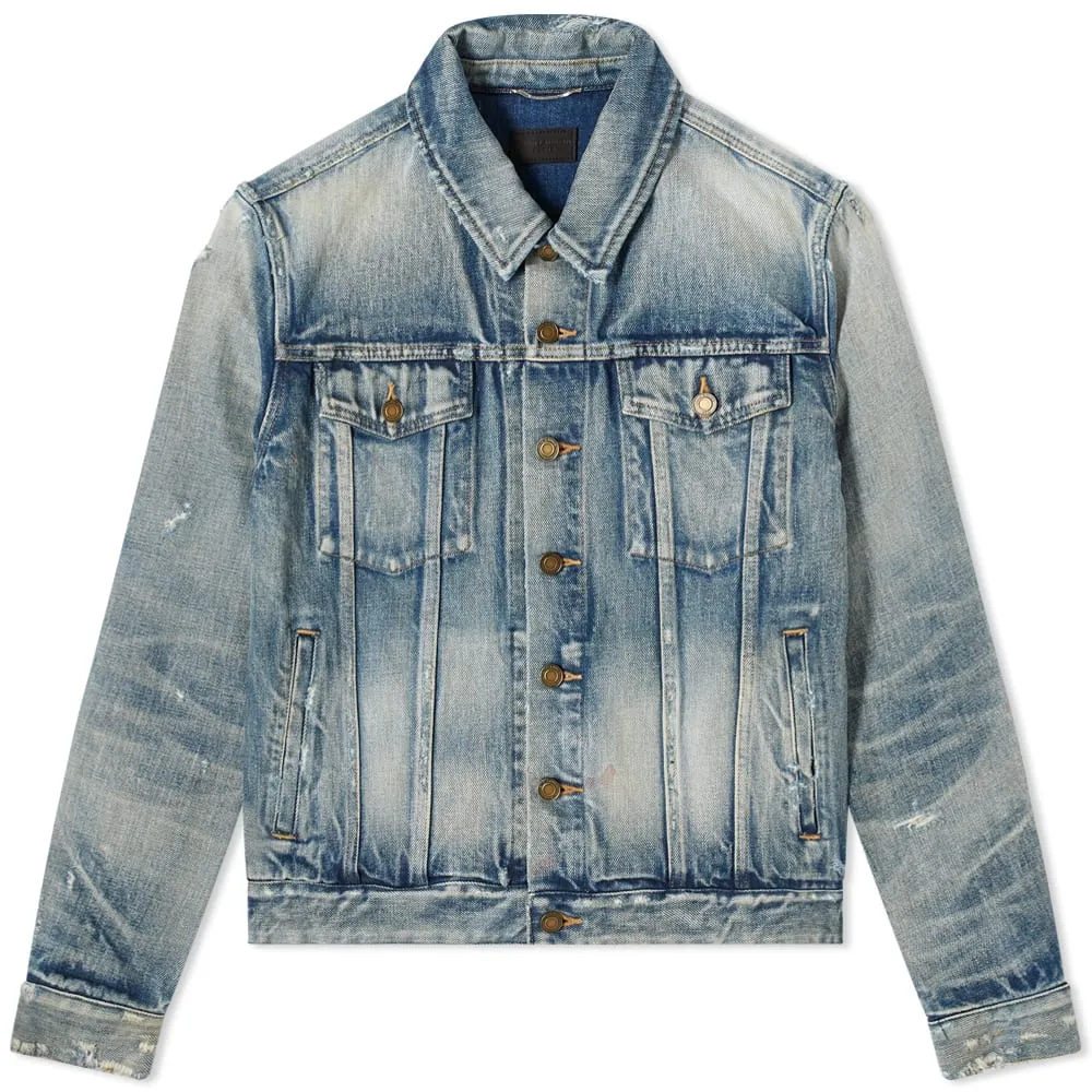 Saint Laurent Crash Denim JacketVintage Blue