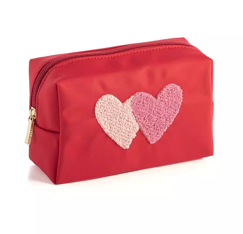 Shiraleah Cara Hearts Cosmetic Case - Red