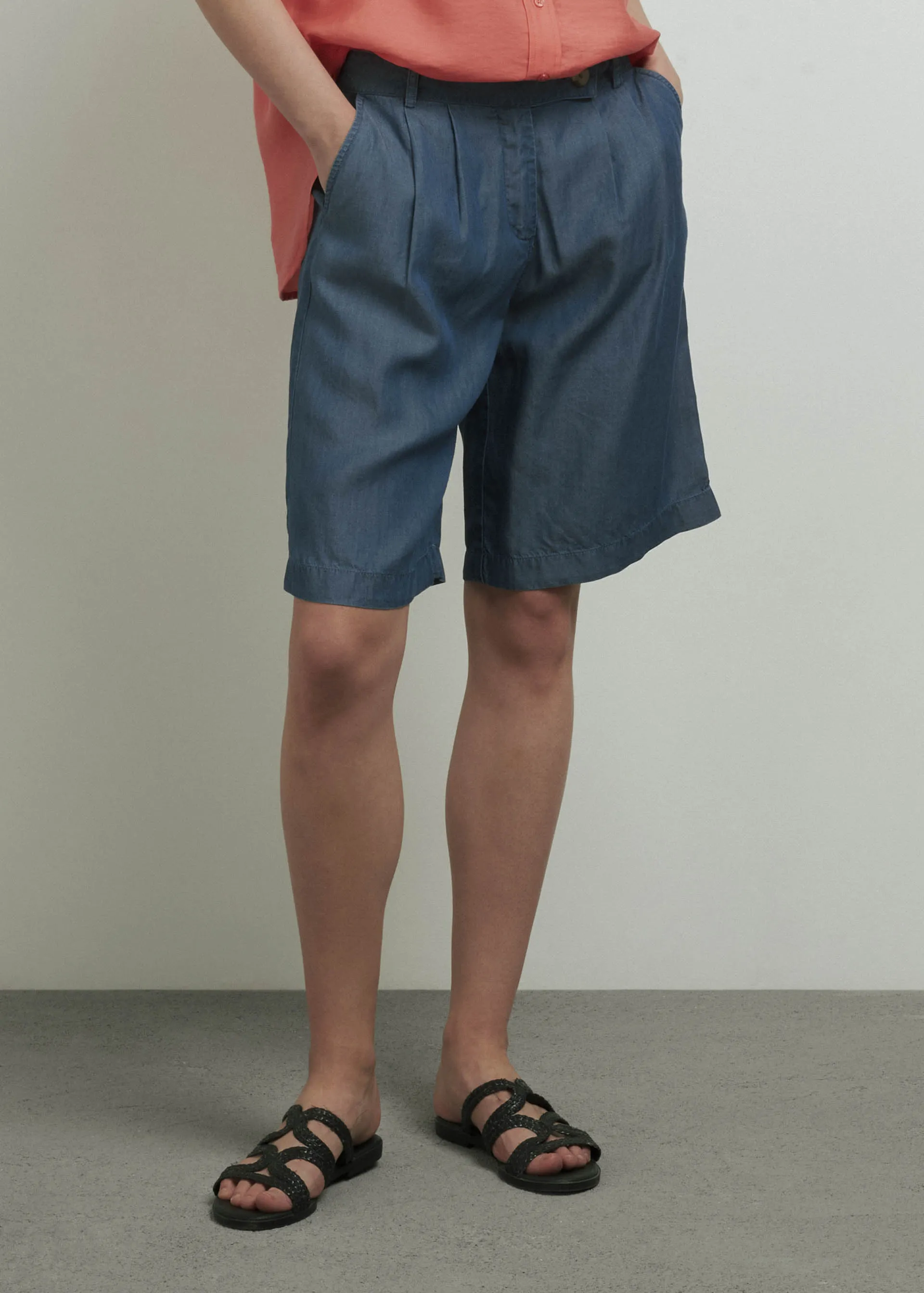 Shorts effetto denim