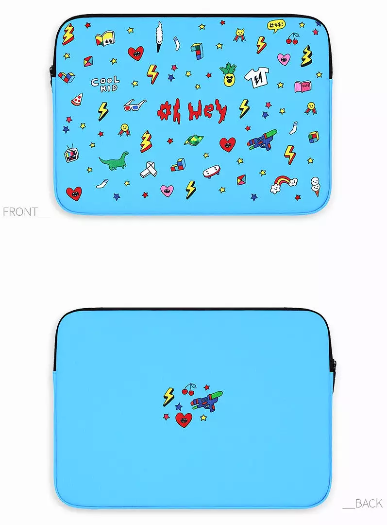 Skyblue Characters Graphic Laptop Sleeves 11 13 15 inch Cases Protective Skins Covers Handbags Square Pouches Designer Artist Pr