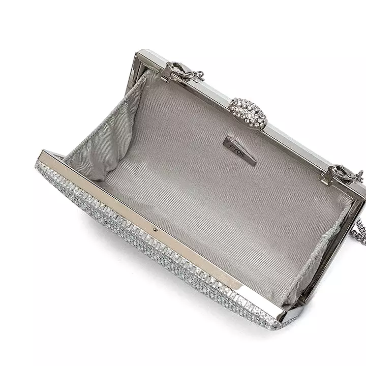 Sparkling Crystal Embellished Clutch AD 120