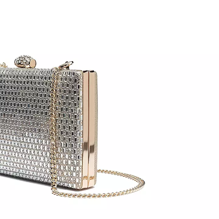 Sparkling Crystal Embellished Clutch AD 120