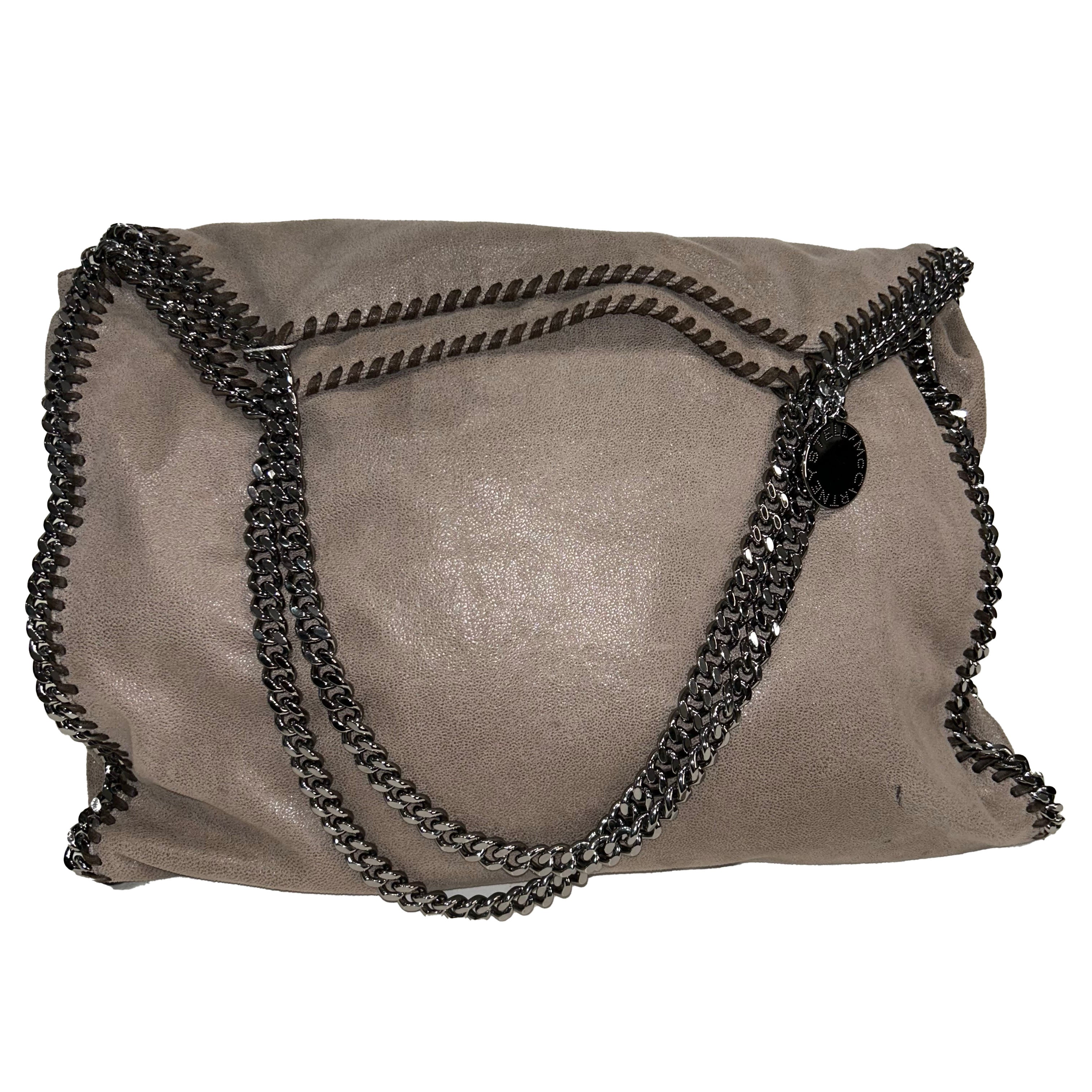 Stella McCartney 895 Large Taupe Falabella Shoulder Tote