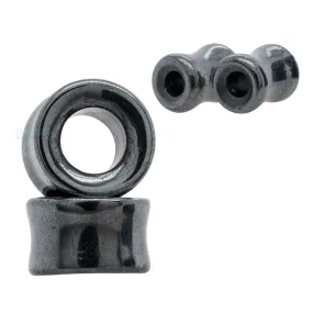 Stone Double Flare Eyelets - Hematite