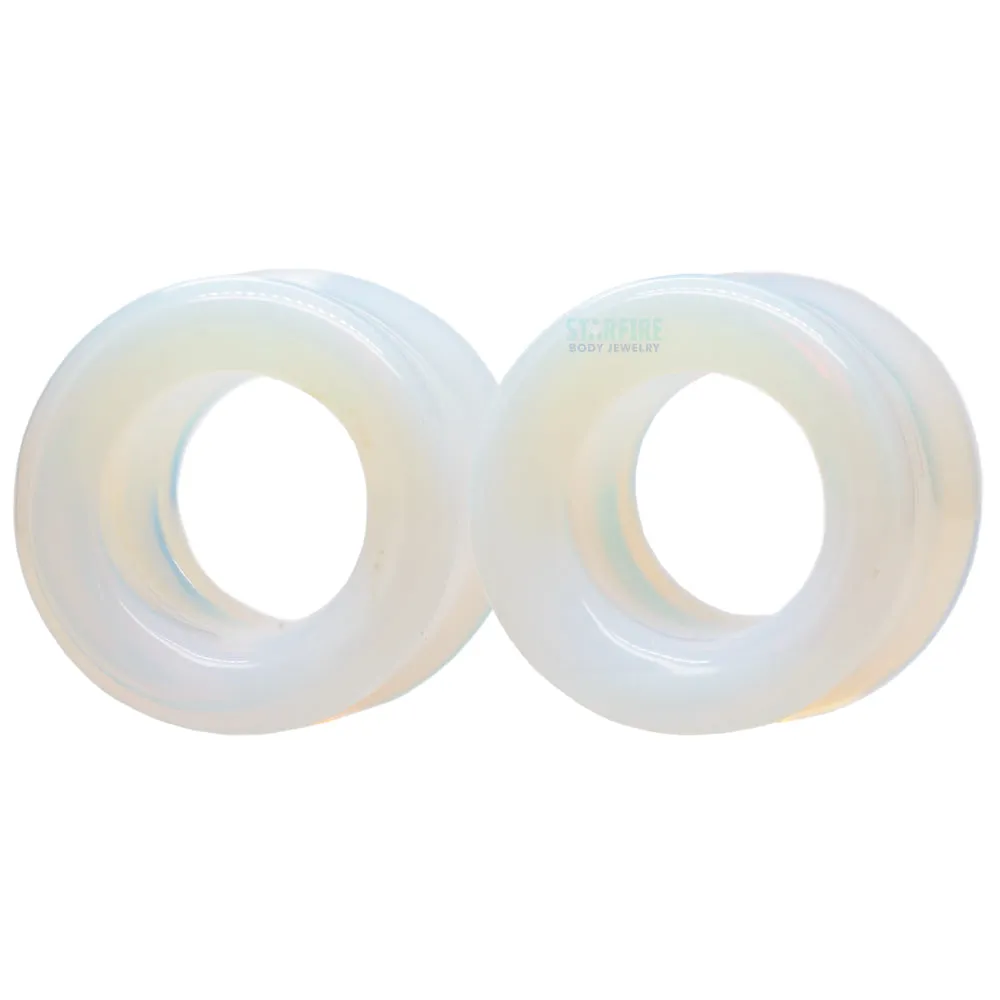 Stone Double Flare Eyelets - Opalite