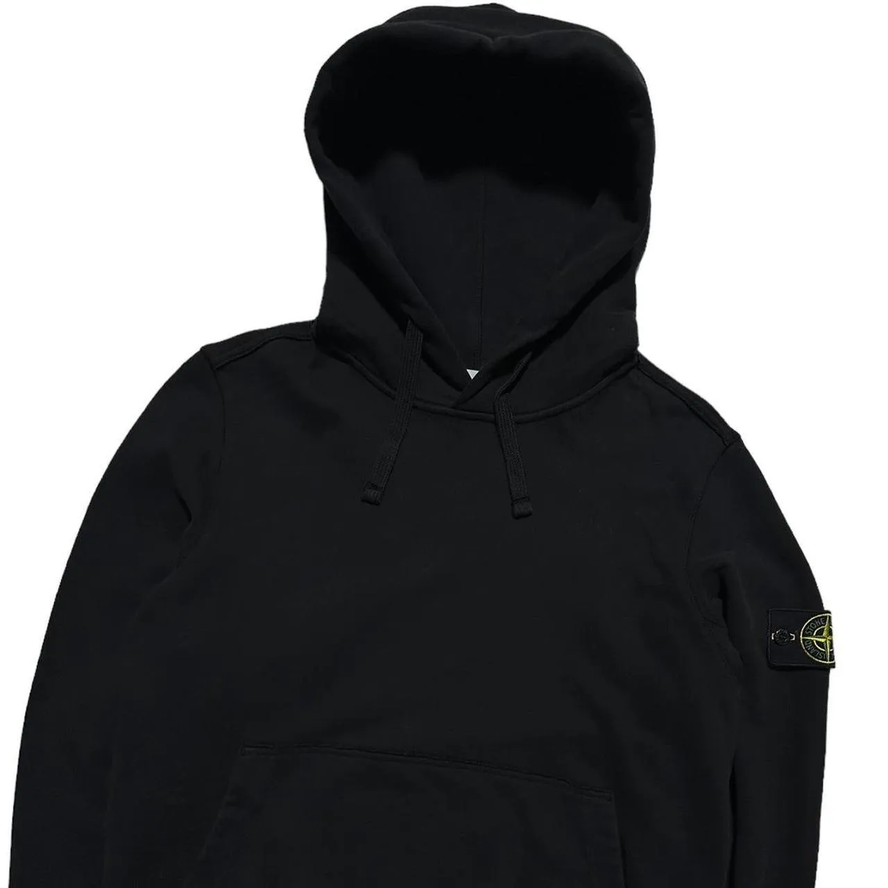 Stone Island Black Pullover Drawstring Hoodie