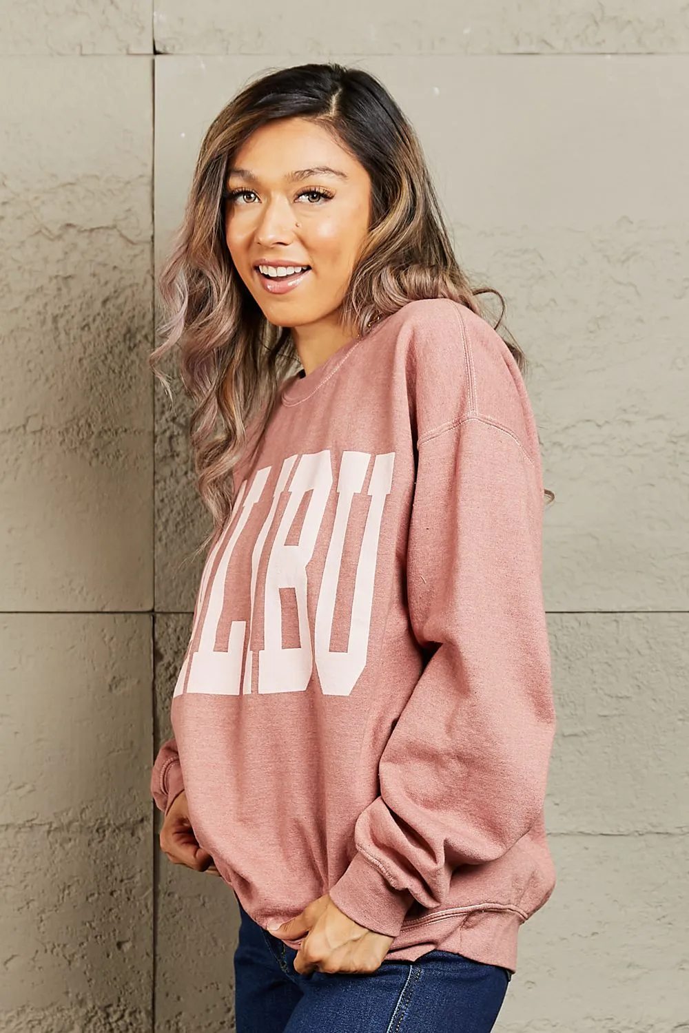 Sweet Claire Malibu Oversized Crewneck Sweatshirt