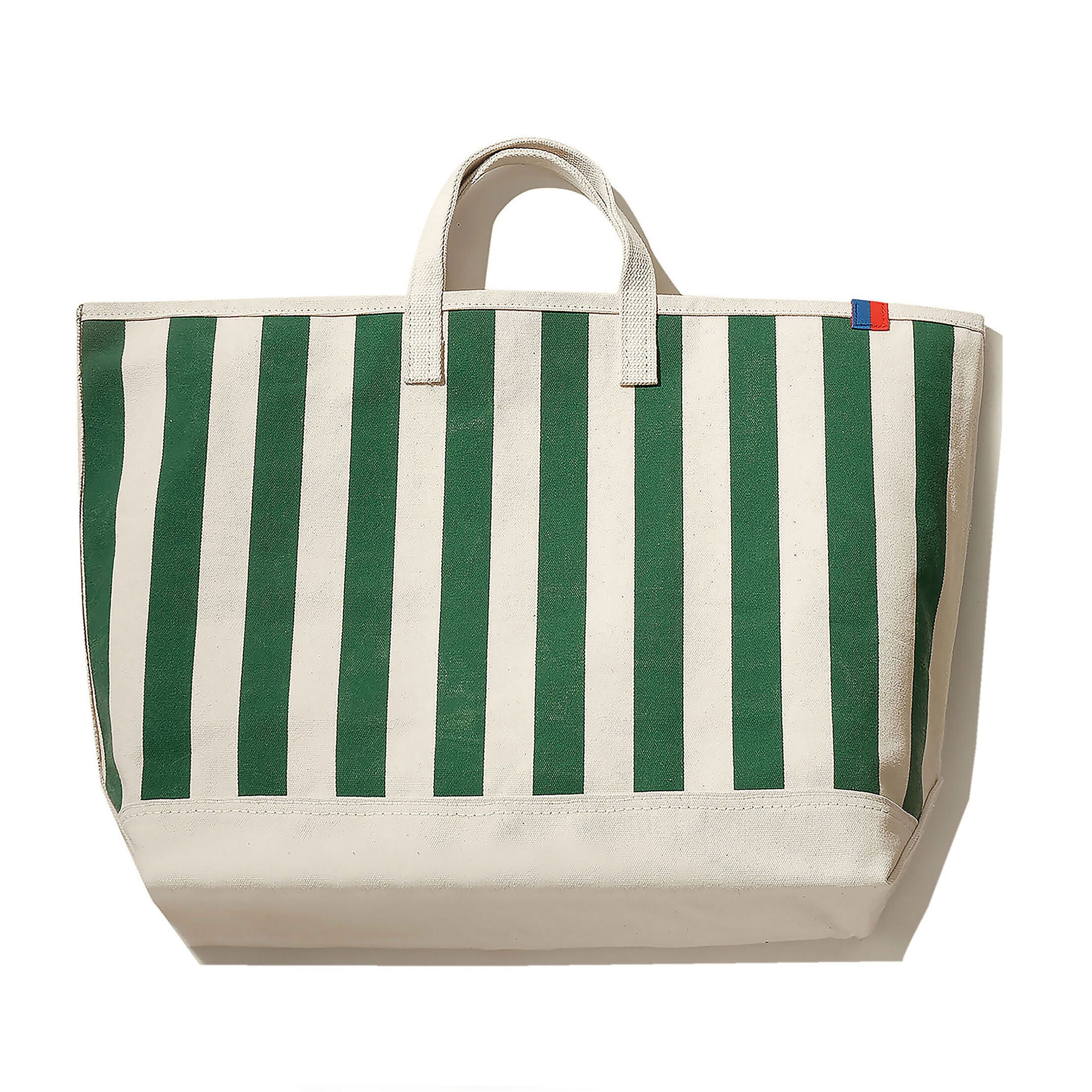 The All Over Striped Tote - Canvas/Green