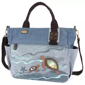 Turtles Canvas Print Pocket Tote