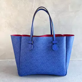 Vincennes MM Reversible Tote, Blue / Red