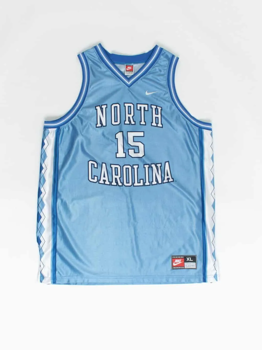 Vintage 90s Nike N. Carolina basketball Jersey blue and white – 2XL