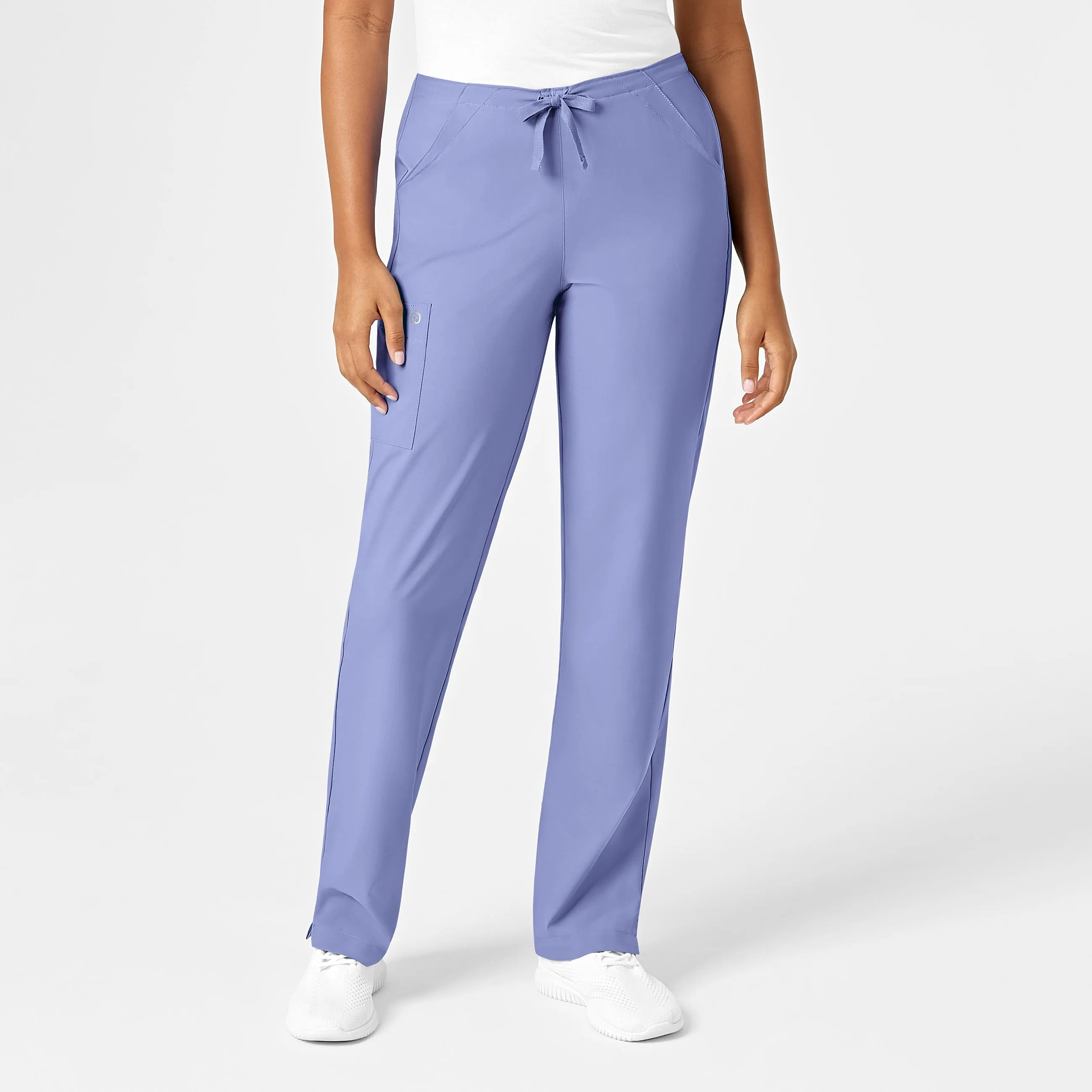 W123 Women's Drawstring Scrub Pant - Ceil Blue