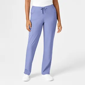 W123 Women's Drawstring Scrub Pant - Ceil Blue