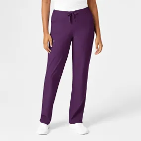 W123 Women's Drawstring Scrub Pant - Eggplant