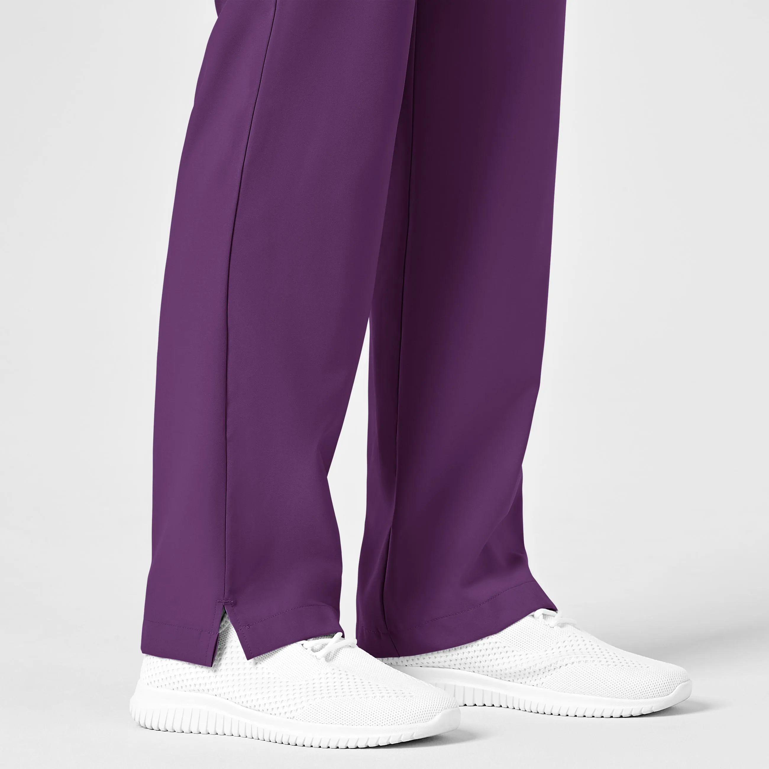 W123 Women's Drawstring Scrub Pant - Eggplant