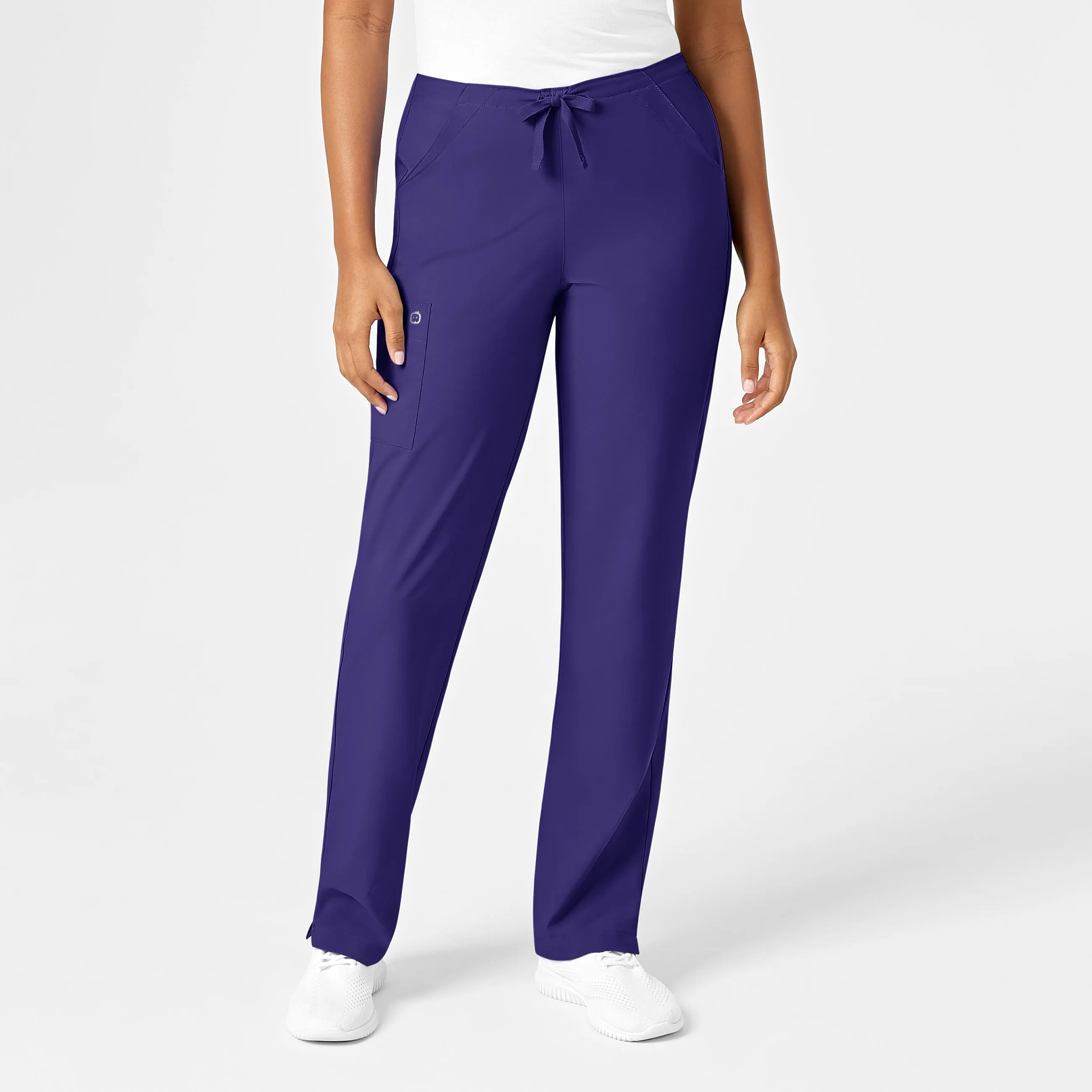 W123 Women's Drawstring Scrub Pant - Grape