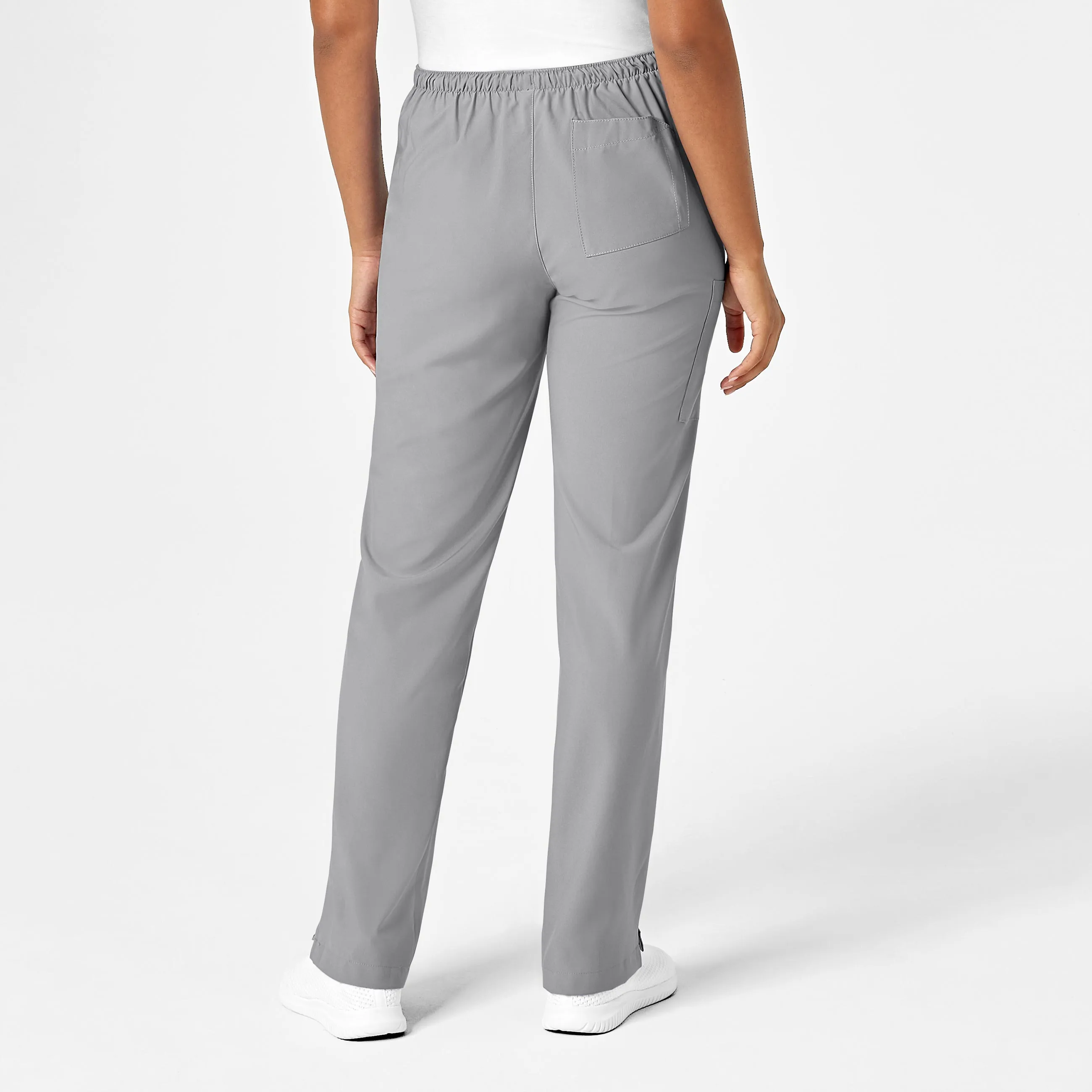 W123 Women's Drawstring Scrub Pant - Grey