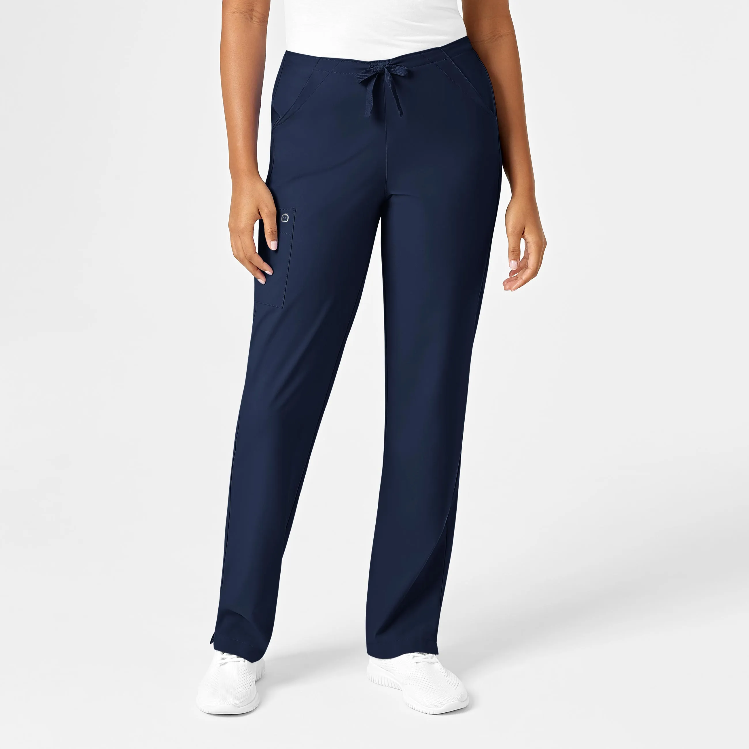 W123 Women's Drawstring Scrub Pant - Navy