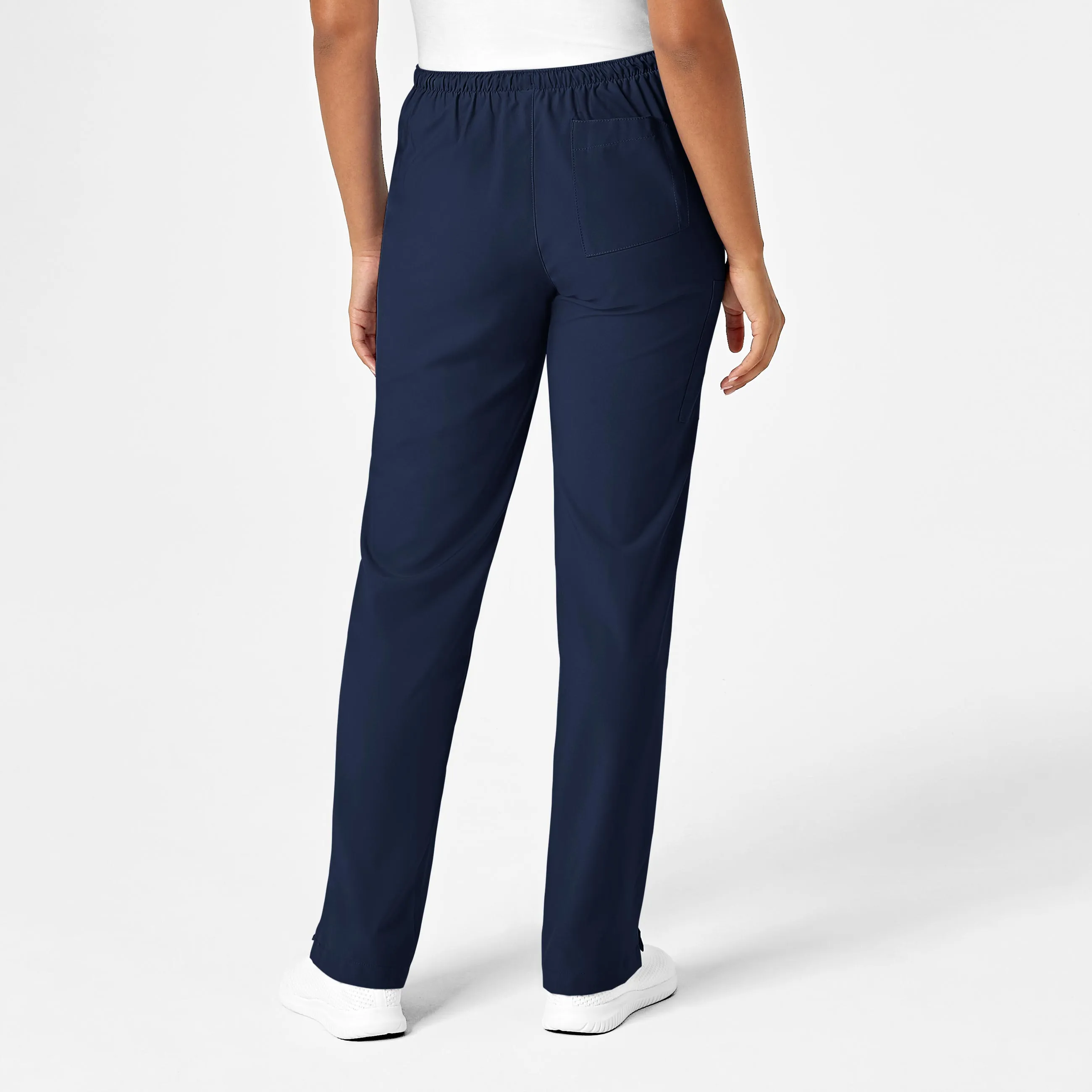 W123 Women's Drawstring Scrub Pant - Navy