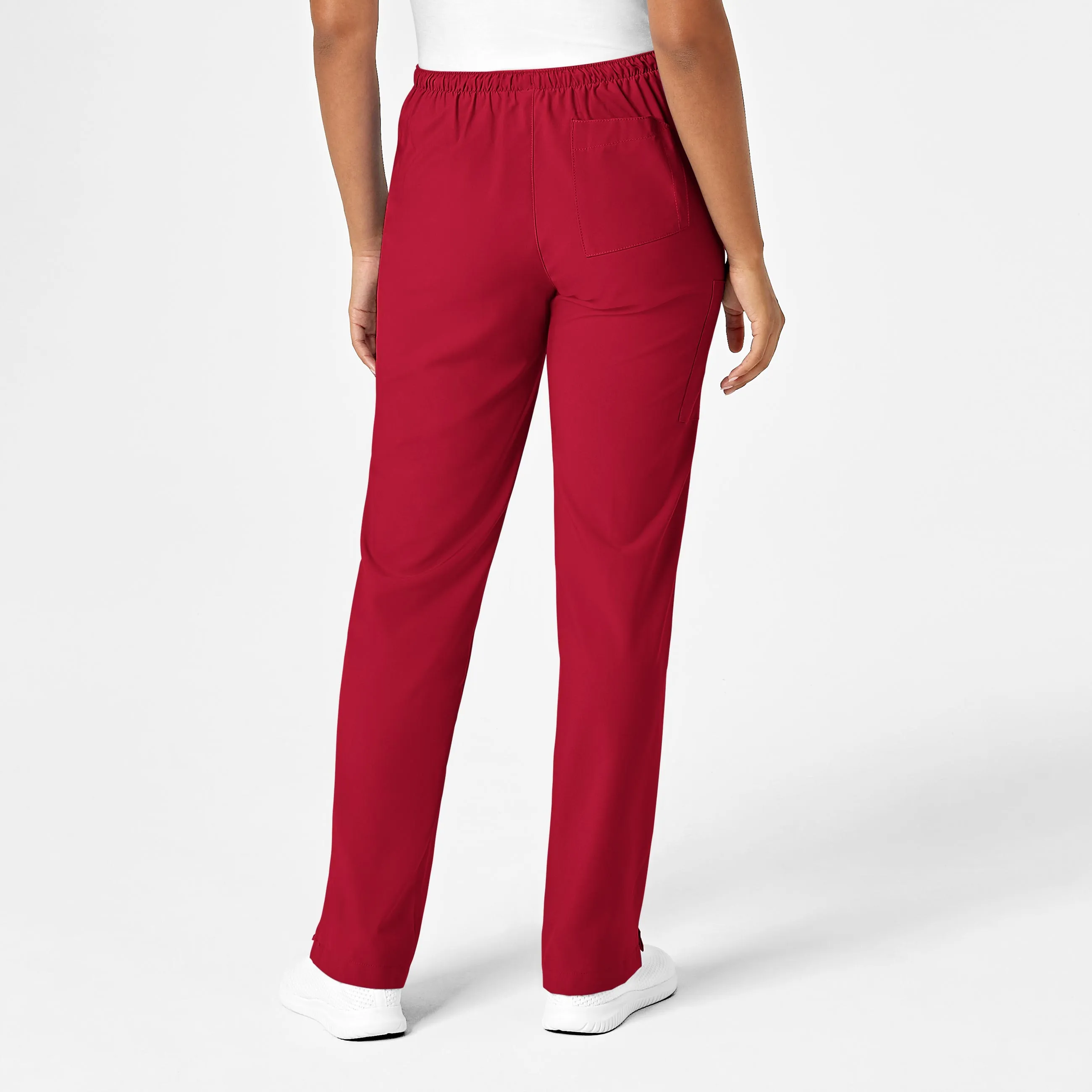 W123 Women's Drawstring Scrub Pant - Red