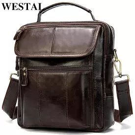 WESTAL Men's Genuine Leather Crossbody Shoulder Bags 8870