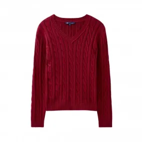 Womens Chunky Heritage Cable Knit Jumper