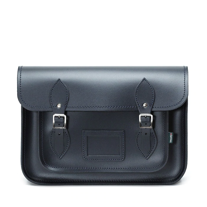 Zatchels 16'' Classic Satchel - Navyblue