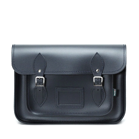 Zatchels 16'' Classic Satchel - Navyblue